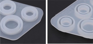 ФОРМА силикона для смолы ОБРУЧАЛЬНЫЕ КОЛЬЦА x8 Отливки Ювелирные кольца Рукоделие