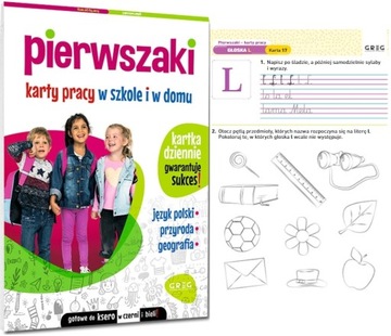 Pierwszaki Karty pracy w szkole i w domu Greg klasa 1