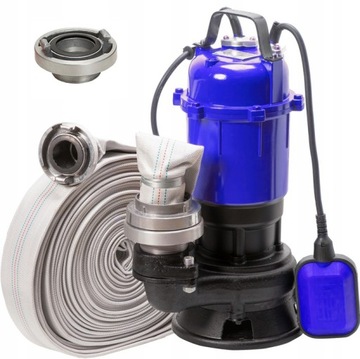 НАСОС ДЛЯ ЧИСТОЙ ВОДЫ, Грязный Септик, с измельчителем, погружной, ПОПЛАВОК, ШЛАНГ, 30М