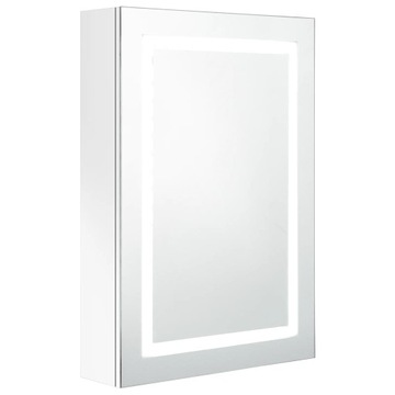 SZAFKA ŁAZIENKOWA WISZĄCA Z LUSTREM LED 50x13x70cm