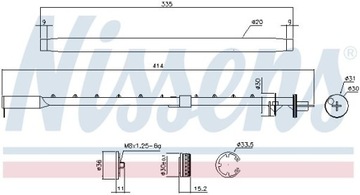 NISSENS 95580 SUŠIČ KLIMATIZACE