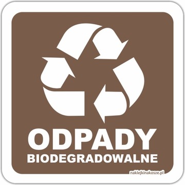 NAKLEJKA na kosz do SEGREGACJI BIO 10 cm