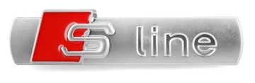 Emblemat na kratkę znaczek AUDI S-LINE 7x1,7x3 cm Srebrny