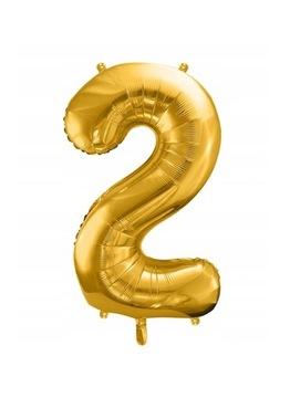 Balon foliowy CYFRA 2 złota - 32