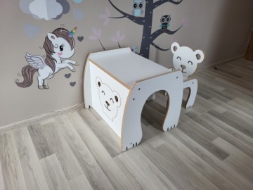 ДЕТСКИЙ СТОЛИК СО СТУЛОМ МЕДВЕДЬ