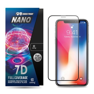 Szkło hybrydowe 9H na cały lcd uPhone 11 pro xs x