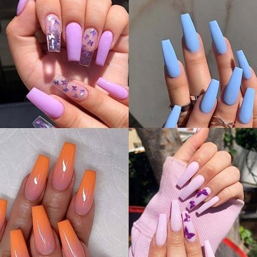 ВЕРХНЯЯ ФОРМА ДВОЙНАЯ ДЛЯ АКРИЛОВОГО ГЕЛЯ 120 ШТ 5 ФОРМА РУССКИЙ МИНДАЛЬ БАЛЛЕРИНА