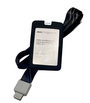 ETUI NA IDENTYFIKATOR KARTY SMYCZ HOLDER CZARNE