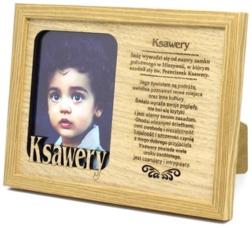 Ramka na zdjęcie z imieniem Ksawery