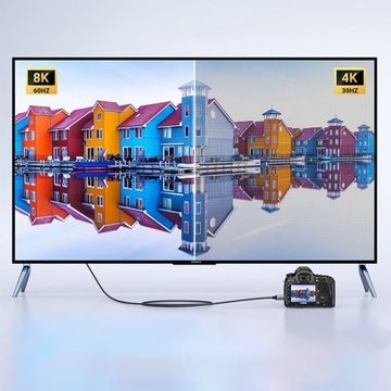 Кабель Ugreen HD163 15515 mini HDMI/HDMI 2.1 8K 2м - серый