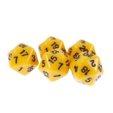 RPG КУБИКИ ЖЕЛТЫЕ КУБИКИ K20