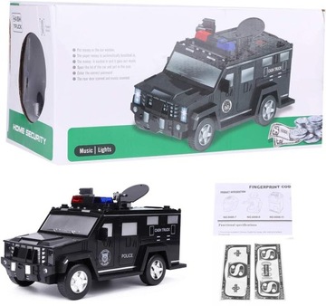 SKARBONKA AUTO SEJF NA MONETY BANKNOTY NA KOD PIN