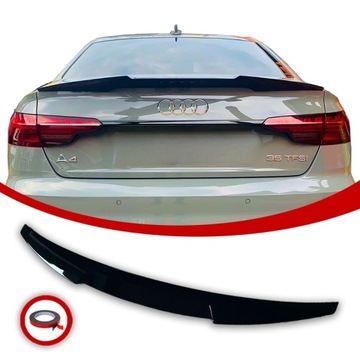 AUDI A4 B9 LOTKA SPOILER DOKŁADKA SEDAN M4 LOOK 2015-2021 CZARNY POŁYSK