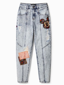 DESIGUAL spodnie jeansy PATCH MICKEY by Lacroix XL 42