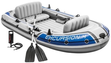 Надувная лодка Intex Excursion 4 человека НАСОС + ВЕСЛО 68324 МОДЕЛЬ 2024 г.