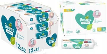 ВЛАЖНЫЕ САЛФЕТКИ PAMPERS SENSITIVE 12x52