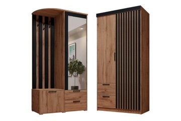 Garderoby LAMEL do przedpokoju DĄB ARTISAN