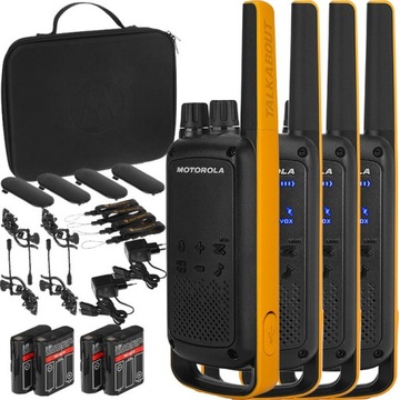 Рация Motorola T82 EXTREME QUAD PACK, набор из 4 предметов