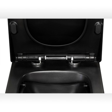 ZESTAW MISA WC RIMLESS CZARNA MAT STELAŻ PRZYCISK