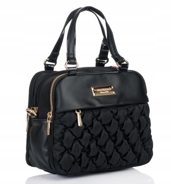 TOREBKA LISTONOSZKA MONNARI PIKOWANA SPORTOWA POJEMNA 3 KOMOROWA Czarny