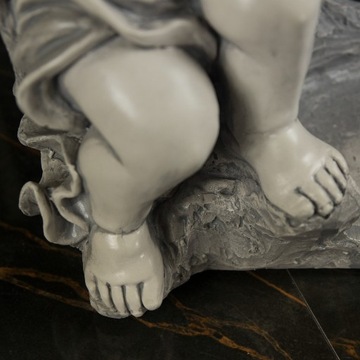 СЕРАЯ ГИПСОВАЯ ФИГУРКА Гробница СОЛНЕЧНАЯ СВЕТОДИОДНАЯ ЛАМПА