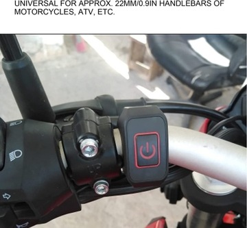 ВЫКЛЮЧАТЕЛЬ ДЛЯ РУЛЯ МОТОЦИКЛА 22ММ СИНИЙ