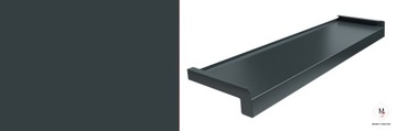 Parapet zewn STALOWY ANTRACYT 7016 250x15+zaślepki