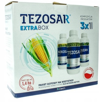 TEZOSAR EXTRA BOX CHWASTY W KUKURYDZY ZESTAW NA 1,4HA NIKOSAR JUZAN 3x1L