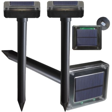 Odstraszacz kretów MOCNY SOLARNY nornic - 2 SZTUKI