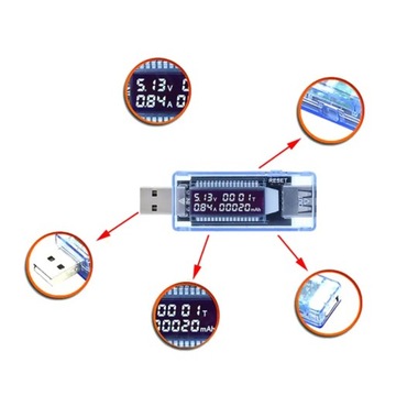 USB-ТЕСТЕР НАПРЯЖЕНИЕ ТОК ИЗМЕРИТЕЛЬ ЕМКОСТИ АККУМУЛЯТОРА ВОЛЬТМЕТР АМПЕРМЕТР
