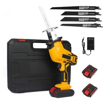 Аккумуляторная сабельная пила 21 В с эргономичной резиновой ручкой