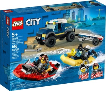LEGO City 60272 Transport łodzi policji specjalnej
