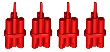LEGO akcesoria dynamit czerwony napad na bank 4 szt 64728