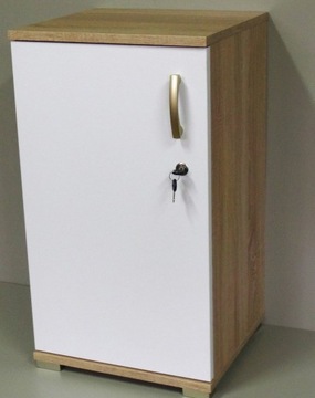 szafka zamykana na klucz RODO 5 ZMONTOWANA BIAŁA