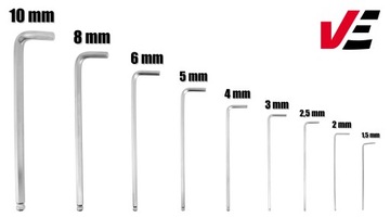 НАБОР ШЕСТИГРАННЫХ КЛЮЧЕЙ 1,5-10 ШЕСТИГРАННЫХ КЛЮЧЕЙ С ШАРИКОМ