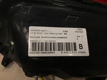 FIAT 124 SPIDER SVĚTLO ZADNÍ PRAVÁ LED EVROPA