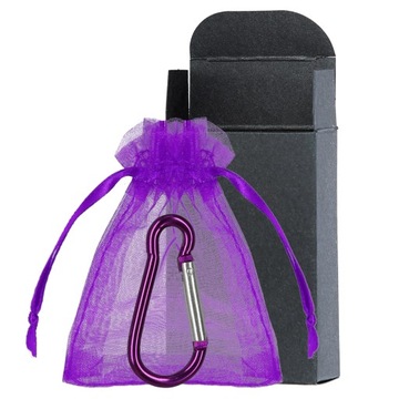 Подарочная упаковка, коробка, картон, шифоновый мешочек, карабин.