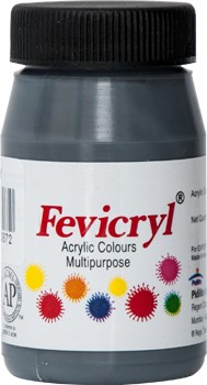 Farba do tkanin Fevicryl grey 50ml szara