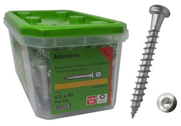 ESSVE wkręty do mocowania okuć 5x40 mm 250 szt.