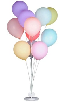 Stojak na balony 11sztuk regulowany 1m z sercem na KOMUNIĘ
