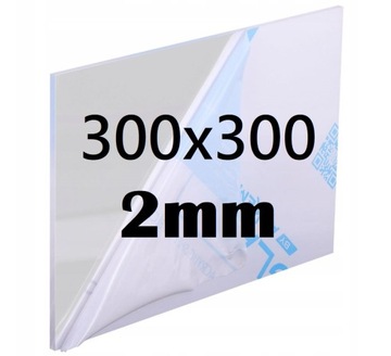 PLEKSI / PLEXI / PLEKSA / PLEXA na wymiar 300x300x2mm BEZBARWNA PŁYTA AKRYL