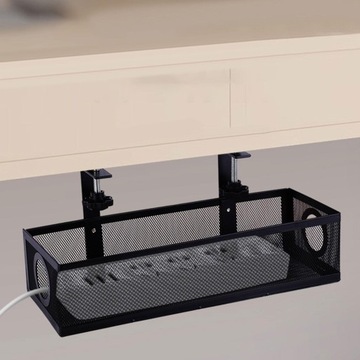 Контейнер для хранения кабелей, портативный органайзер под столом с выдвижным ящиком, черный