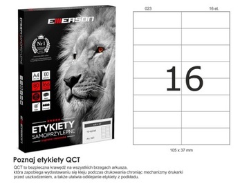 Etykiety samoprzylepne A4 100ark EMERSON 105x37