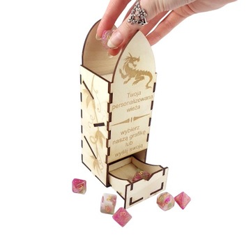 ПЕРСОНАЛИЗИРОВАННАЯ ДЕРЕВЯННАЯ БАШНЯ ДЛЯ КОСТЕЙ 18,5 СМ