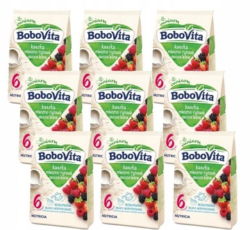 BOBOVITA KASZKA MLECZNO-RYŻOWA BEZGLUTENOWA OWOCE LEŚNE 6M+ 230G