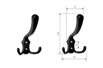 Wieszak ścienny 80x20 garderoba na ubrania do przedpokoju duży wybór