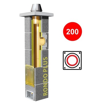 Komin Schiedel Rondo Plus fi 200 8m