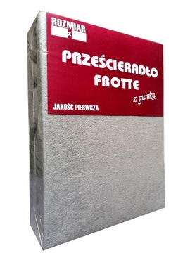 PRZEŚCIERADŁO FROTTE Z GUMKĄ 100/200 GRUBE POPIEL