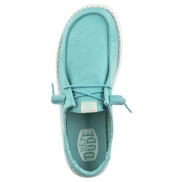 Buty Półbuty Damskie Hey Dude Wendy Canvas Turquoise 40902 Niebieskie