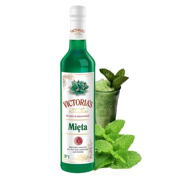 SYROP barmański MIĘTA VICTORIA'S dodatek DO DRINKÓW koktajli deserów 490 ML